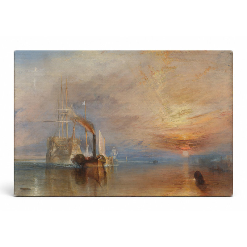 The Fighting Temeraire (1839) - Art mural sur toile paysage, H 20 po x l 24 po