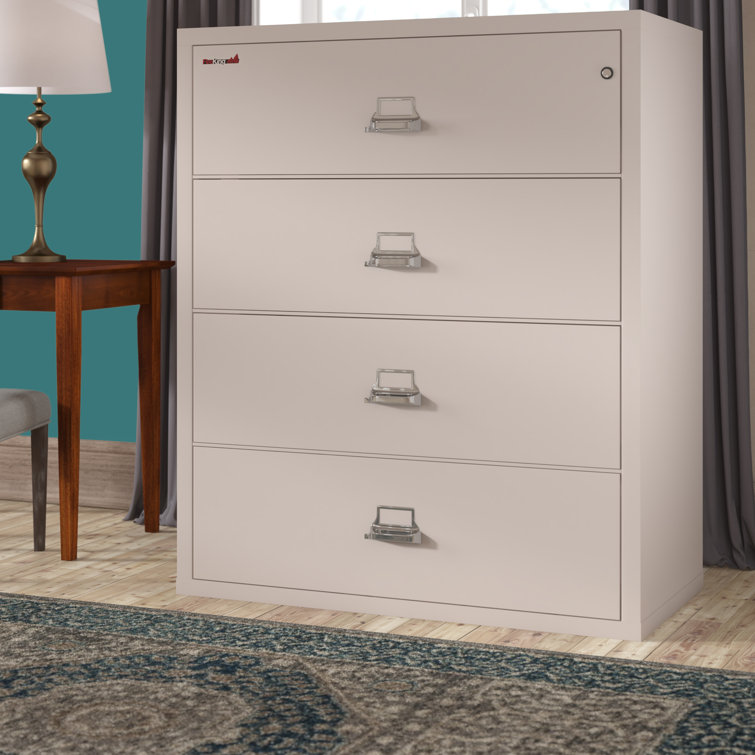 Fireproof 44.5'' Wide 4 -Drawer Steel File Cabinet