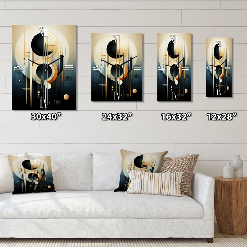 Vecteurs de vanille formes abstraites - Horloges murales formes abstraites, Grand