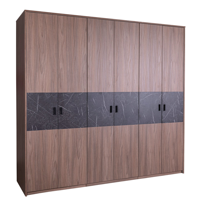 Ilwell 6 Door Manufactured Wood Wardrobe