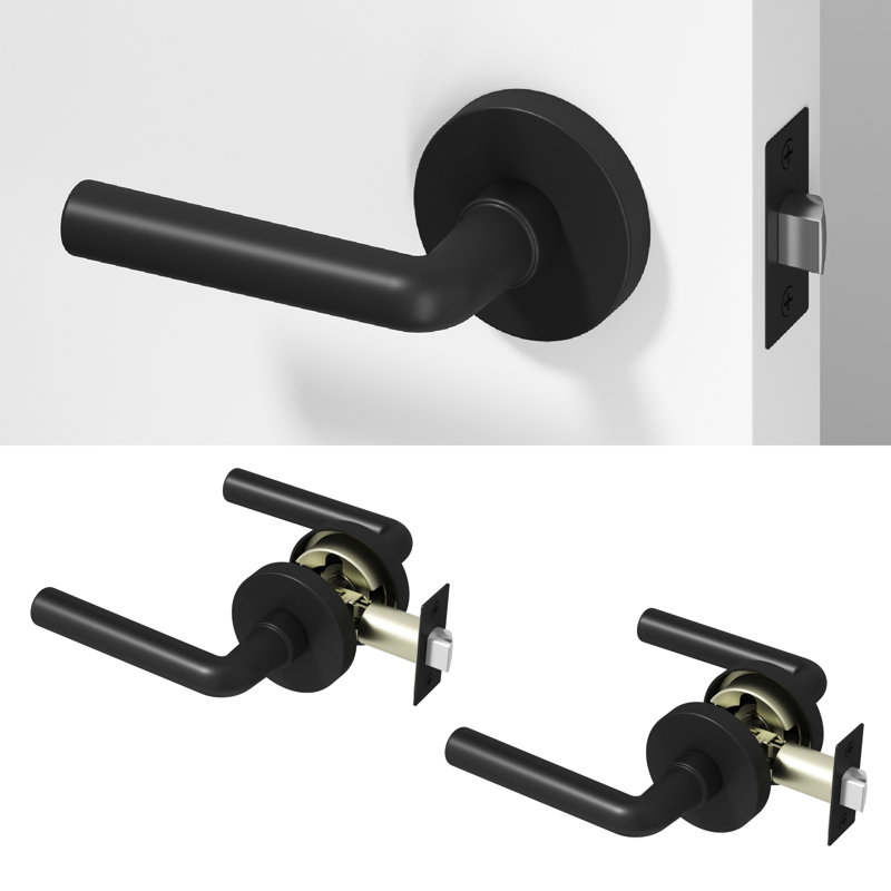 Poignée de porte à arc Arc Design moderne dissimulé pour (couloir et garde-robe) - Style minimaliste élégant en noir mat