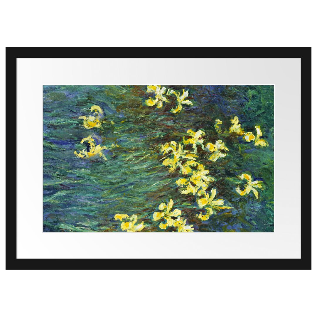 Gerahmter Kunstdruck Yellow Irises von Claude Monet