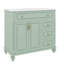 Meuble-lavabo de 36 pouces avec lavabo, armoire de salle de bain avec tiroir rabattable, 3 tiroirs et 2 portes