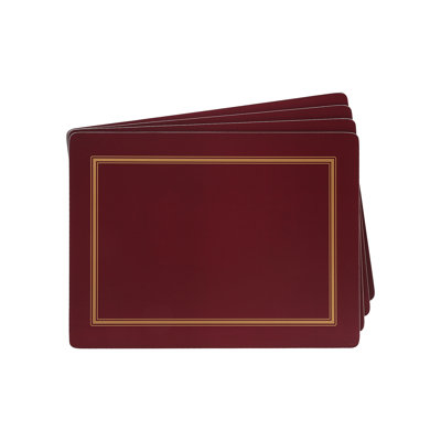 Portmeirion, Pimpernet, Placemats - Classic Burgundy
