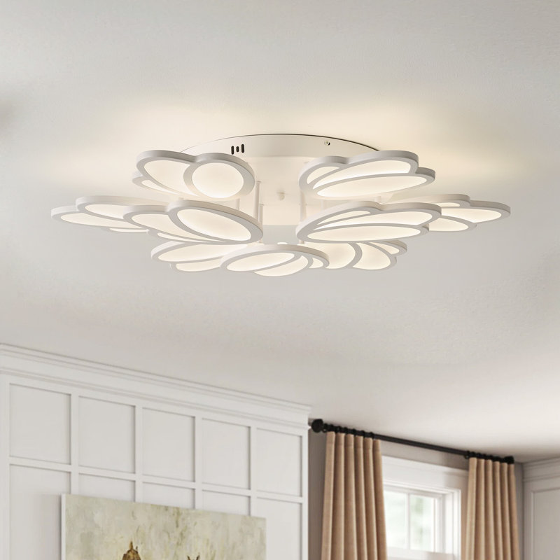 1-White wing shaped dimmable LED ceiling light