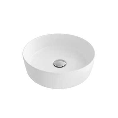 14.12W White Round Vessel Sink