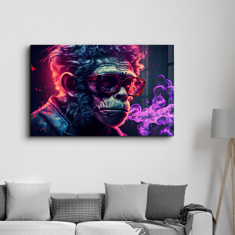 Élégante peinture murale en verre trempé de 13,8 po x 21,7 po | 100% verre trempé, épaisseur: 0,16 pouce | Imprimé UV pour des couleurs éclatantes | Parfait pour la décoration intérieure, le salon et les espaces de bureau