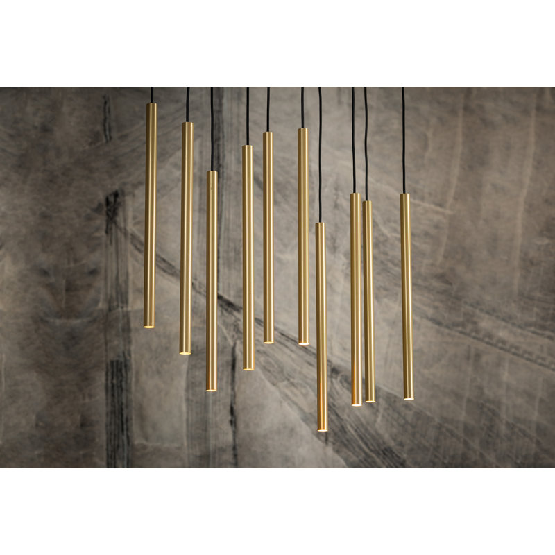 Alleane 10 - Light Cluster Pendant, Brass, Brass