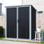 Armoire de rangement extérieure en résine imperméable 5X3 pi avec portes verrouillables pour vélos et meubles de patio