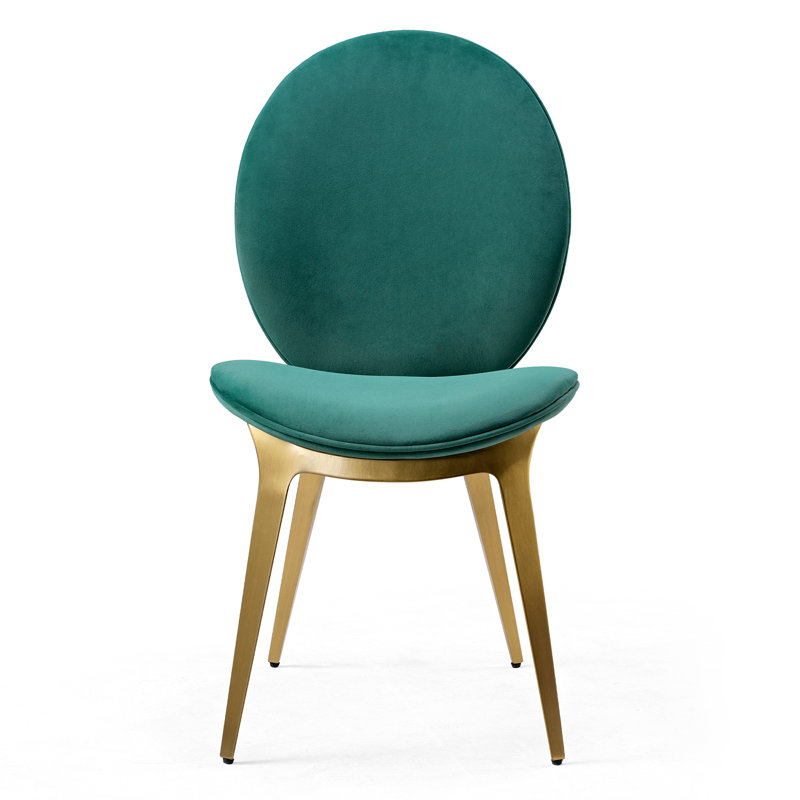 Kataleah, Green Velvet Dining Side Chairs Set Of 2