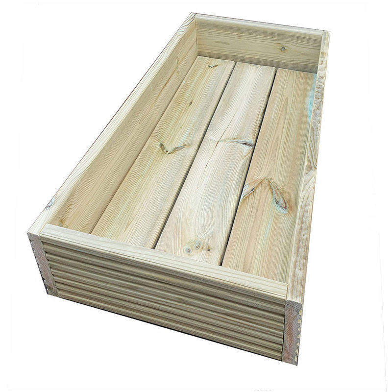 Bueno Handmade Wood Planter Box, 17cm H x 150cm W x 49cm D