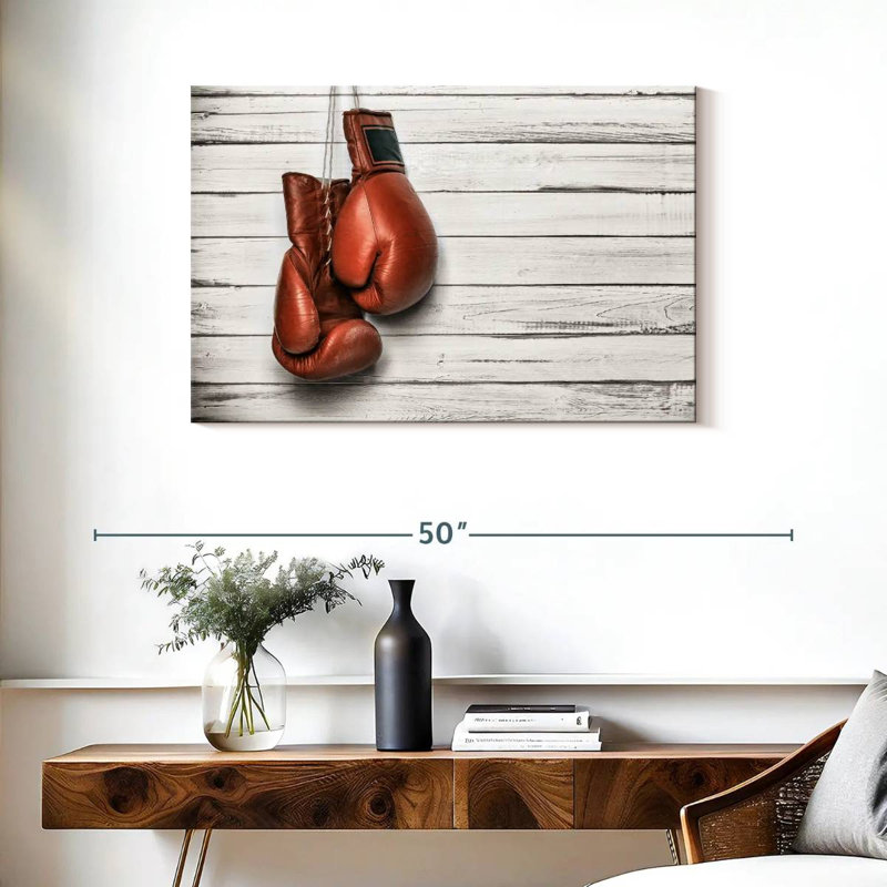 Sireci Dark Red Boxing Gloves, 24" H x 36" W