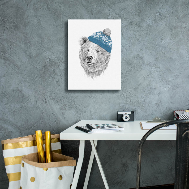 «Hello Winter» par Balazs Solti, art mural sur toile, H 16 po x l 12 po x P 0,75 po