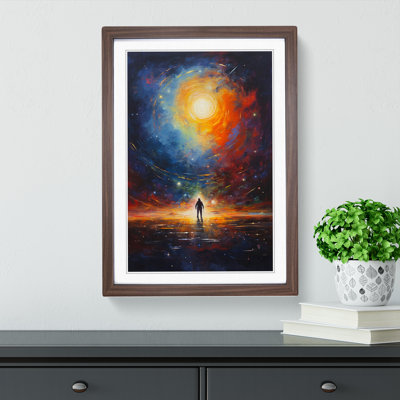 Universe Action Painting Art - Framed Print
