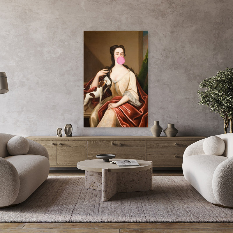 Art contemporain contemporain rétro, H 48 po x l 32 po