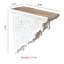  Paire de supports à corbeaux pour support mural en bois blanc