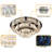 Markiese 32" Crystal Chandelier 3-Tier Round Ring Chrome Ceiling Light Fixture for Kitchen 3000-6000k