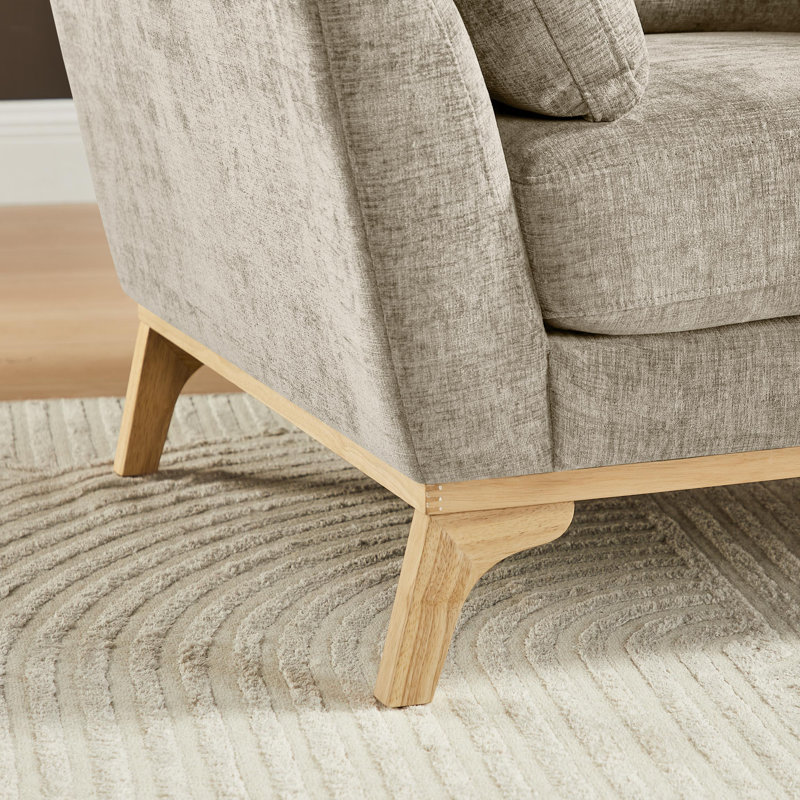 Upholstered Armchair (Set Of 2), Camel Chenille