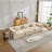 Convertible Chenille Fold Out Sofa Bed, Diy Modular Floor Sofa For Multi-occasion Use