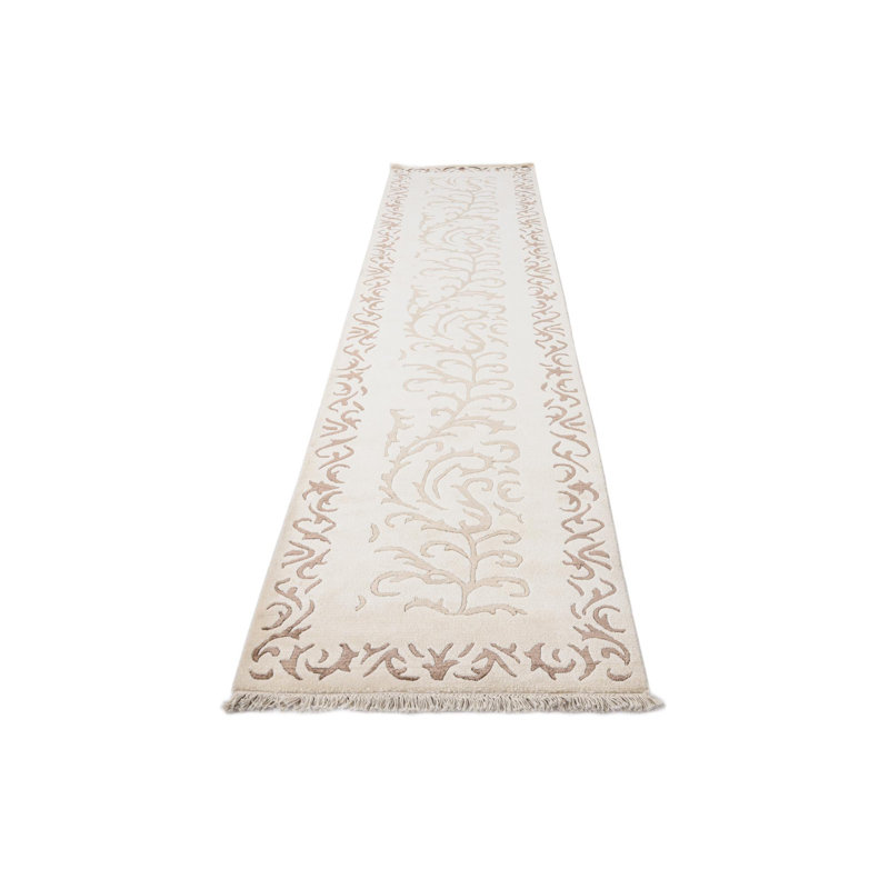 Tapis de couloir ivoire