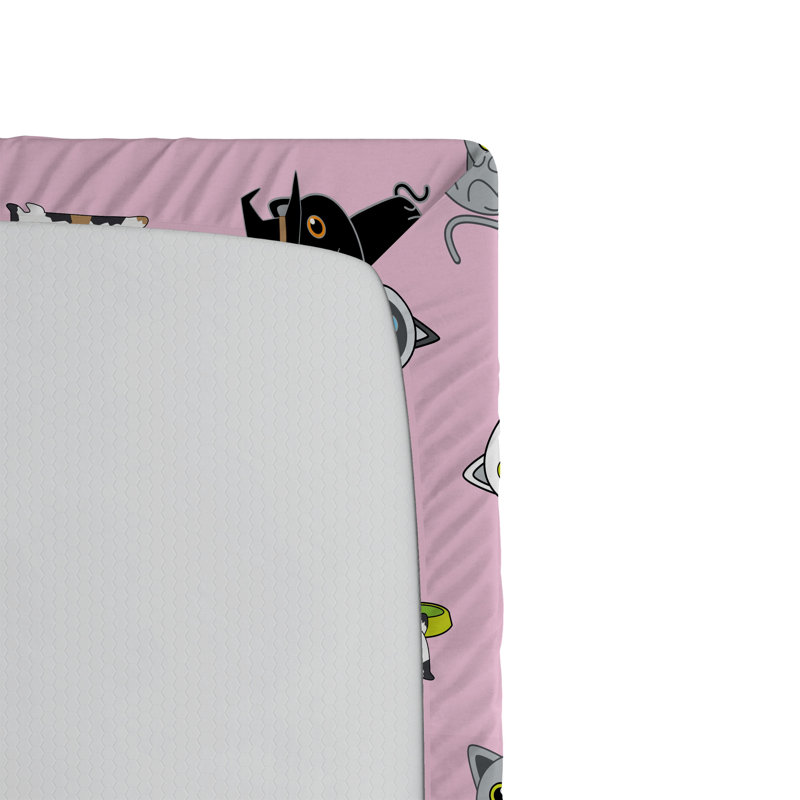Ensemble de 2 draps-housse pour chat Ambesonne, Drap-housse de taille double