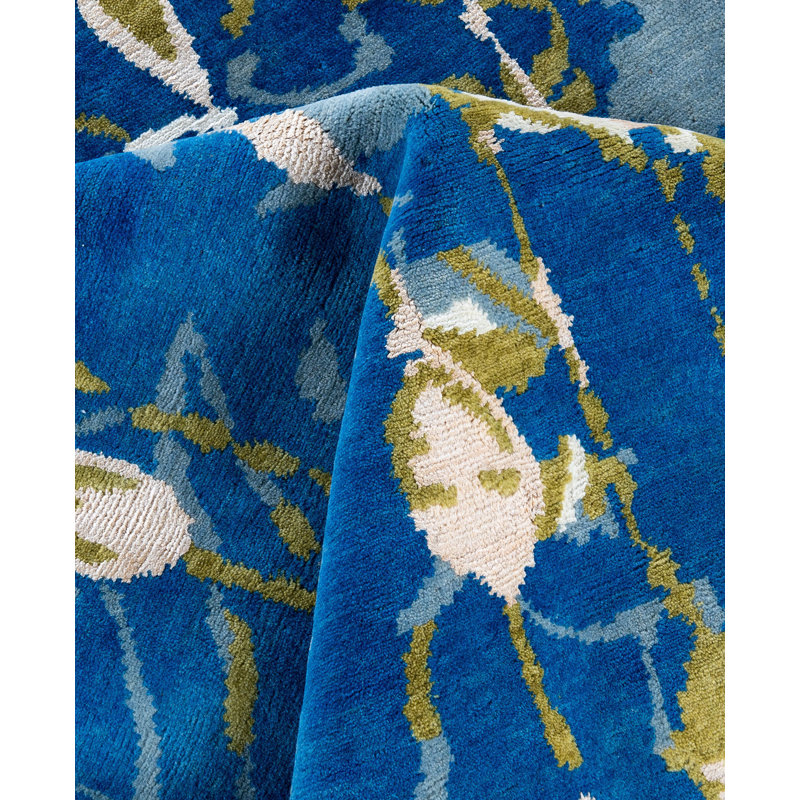 Overdyed One-of-a-Kind Rectangle 8'2" X 9'10" Hand Knotted Area Rug