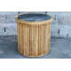 Estate Teak & Orobico Sintered Stone Accent Table
