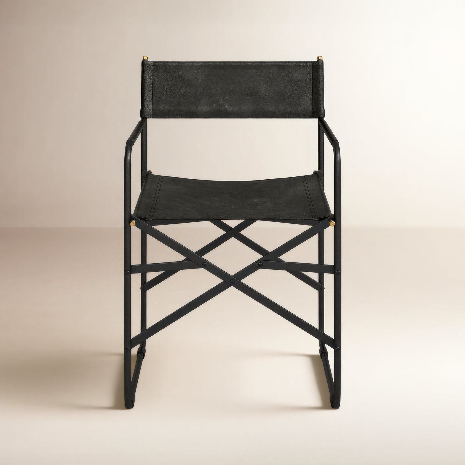 Sambac Genuine Leather Armchair, Black