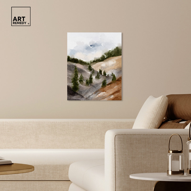 Art Remedy Landscape Canvas Wall Art in Earth Tones, 20" x 24"