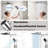13-Inch Handheld Shower Head With Dual Rainfall Spray, Button Switch, 3 Spray Modes, Adjustable Extension Arm & 71-Inch Stainless Steel Hose-113054040