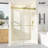 50-55" W X 76" H Frameless Double Sliding Shower Door with 3/8" (10mm) Clear Tempered Glass, Shatter-Resistant Film & Installation Hole Locator-114773289