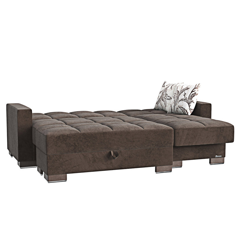 Chaise longue rembourrée convertible avec rangement