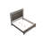 Modern Style Queen Bed With Bonded Leather Horizontal Tufting, Wooden Slats, No Box Spring, Bedroom Allure Point Featuring Tufting Design, Led Lights, Setup