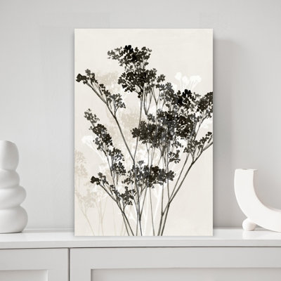 Silhouettes Of Delicate Blooms I by Aria K - Wrapped Canvas Print