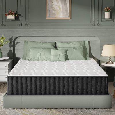 Matelas en mousse viscoélastique 10/12 pouces, infusé de charbon de bois, isolant à faible mouvement, certifié CertiPUR-US, respirant et soulageant la pression