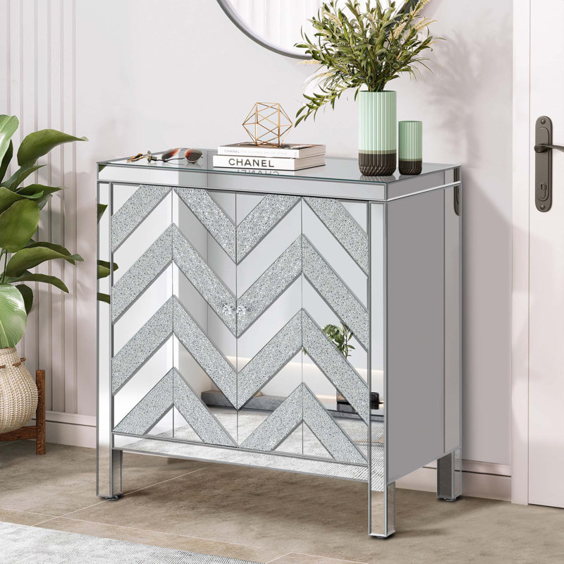 Armoire de rangement avec garniture de miroir