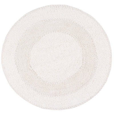 Gadbois Double Ruffle Cotton Round Bath Rug
