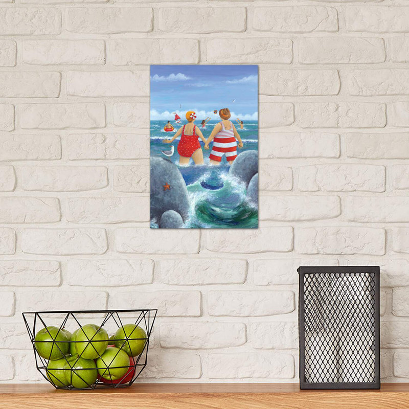 I Do Like To Be Beside The Seaside by Peter Adderley - Wrapped Canvas Print, 20.32 cm H x 30.48 cm W