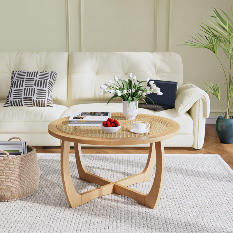 Nahunta Round Rattan Coffee Table