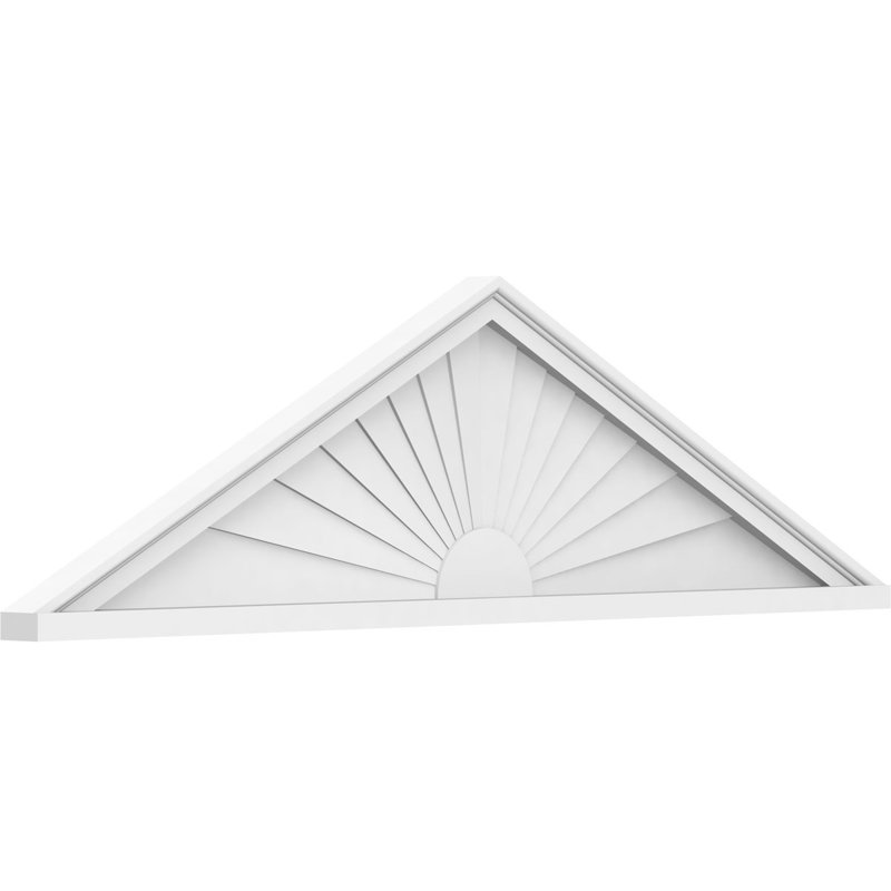 Pédalier en PVC de qualité architecturale à sommet pointu (pas 6/12), H 17-1 / 2 po x l 66 po x P 2 po