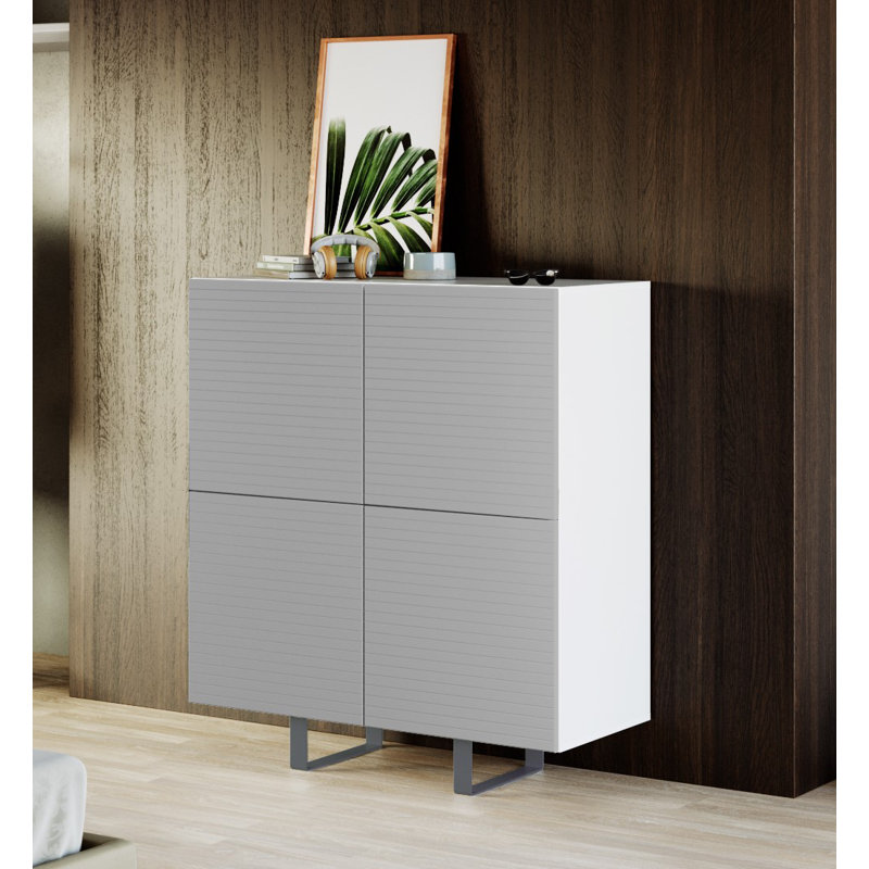 Sideboard Bantam 110 cm, White/Concrete