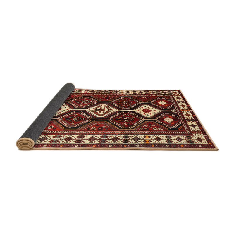 Tapis brun Southwestern, Rond 8 pi