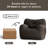 Compression 37"W Medium Teddy Fabric Bean Bag Chair-1686261970