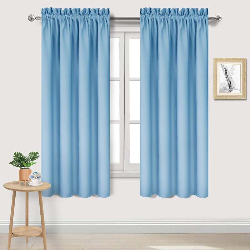 2 Panels Blackout Curtains – Thermal Insulated, Energy Saving & Noise Reducing Bedroom and Living Room Curtains, Set of 2 Rod Pocket Curtain Panels