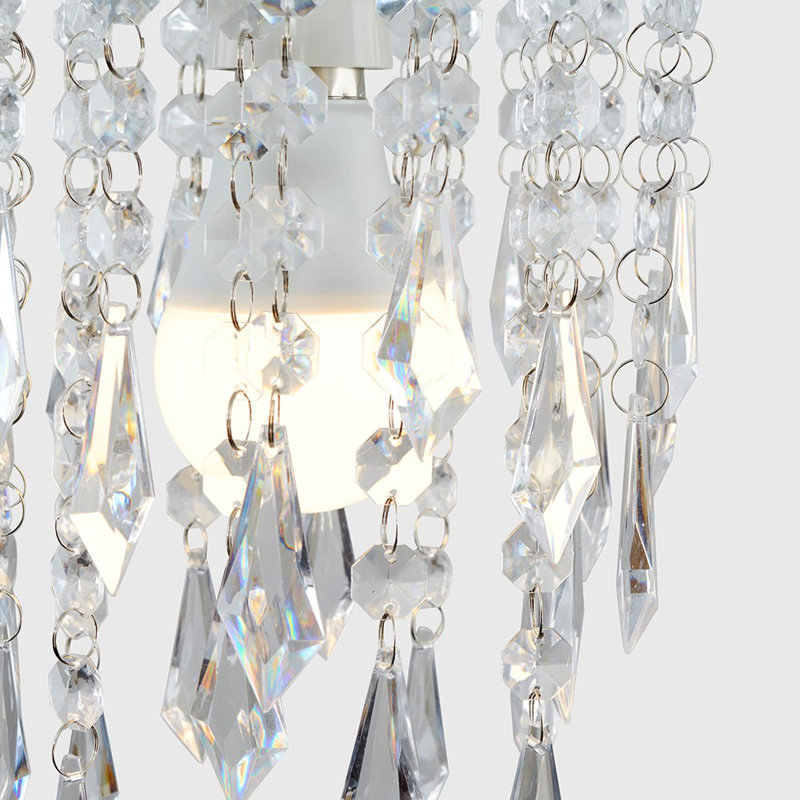 21cm H Plastic Novelty Pendant Shade ( Spider ) in Chrome