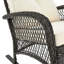 Chaise berçante rembourrée Fruttuo crème et noire