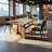 Modern solid wood negotiation and rest table, industrial bar counter table-138881979