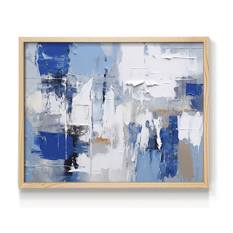 Série abstraite - CXLII - Reproduction encadrée - Restickable, Naturel, H 11 po x l 14 po