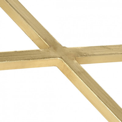 Amelia Stone Cross Legs End Table