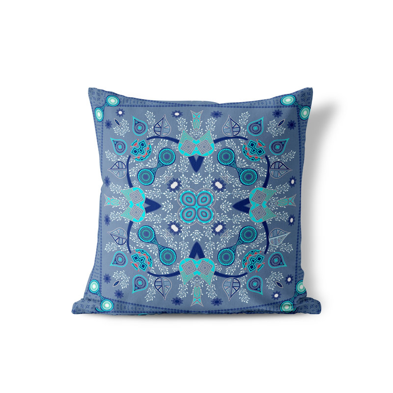 Housse et insert de coussin décoratif carré intérieur / extérieur en polyester / mélange de polyester Vine Visions